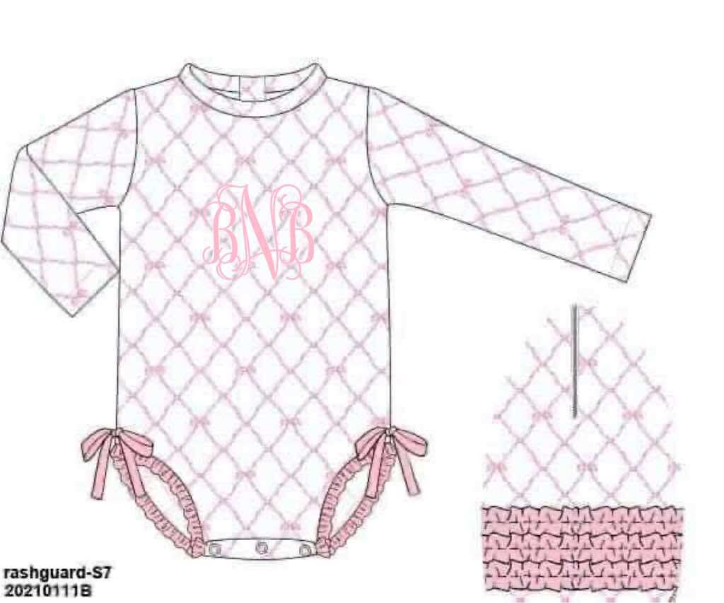 Pre Order 136: Ella Beau- Girls 1pc Longsleeve Rashguard Swim