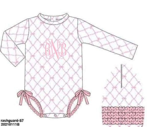 Pre Order 136: Ella Beau- Girls 1pc Longsleeve Rashguard Swim