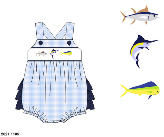 RTS: Sport Fish- Girls Woven Bubble