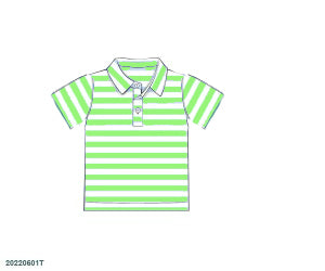 RTS: Bright Summer Knit Collection- Lime Stripe- Boys Knit Polo (No Monogram)