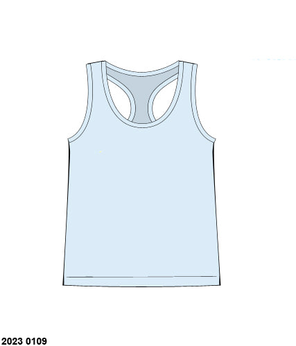 RTS: Tanks & Shorts Collection- Blue- Girls Knit Tank