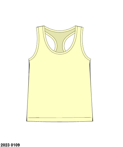 RTS: Tanks & Shorts Collection- Yellow- Girls Knit Tank