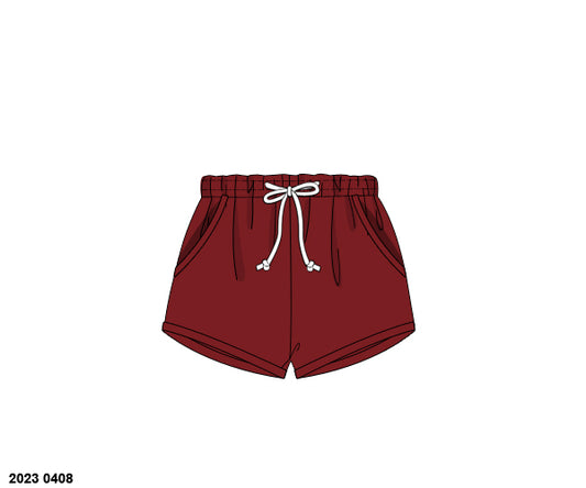 RTS: Unisex Knit Shorties- Crimson