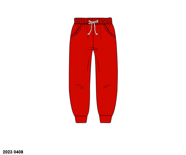 Pre Order 133: Mix & Match Bottoms- Red Joggers