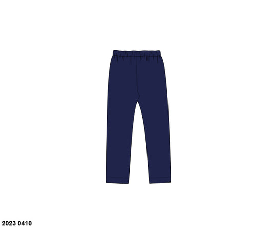 RTS: Christmas Bottoms- Girls Solid Navy Knit Leggings