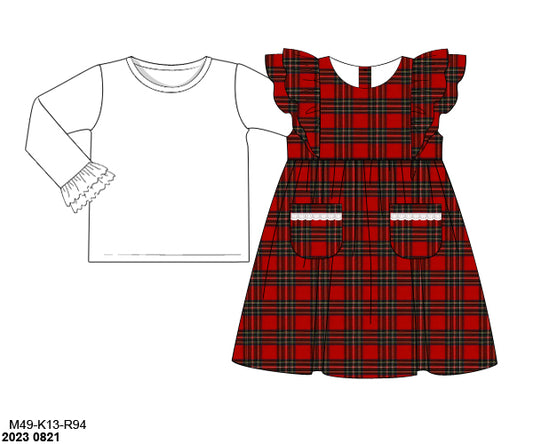 RTS: Classic Flannel- Girls Dress