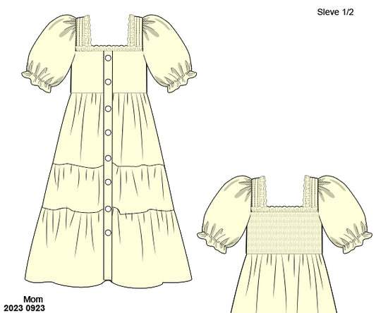 RTS: Sellers Classic Yellow- Mom Woven Maxi Dress