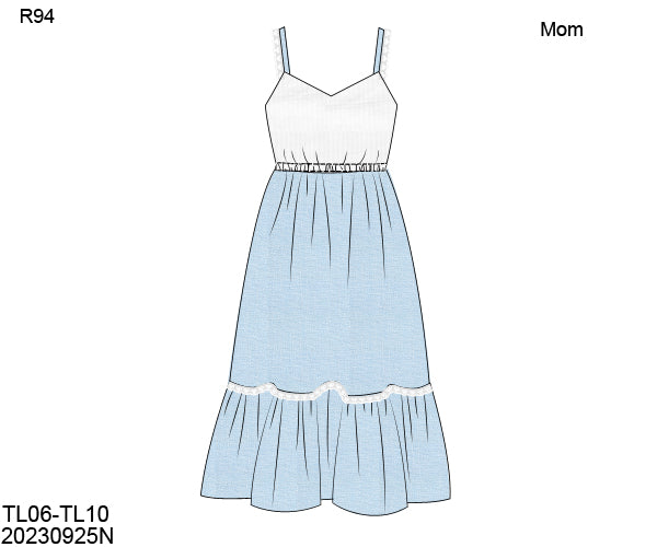 RTS: Linen Bullion Bunnies- Mom Linen Dress