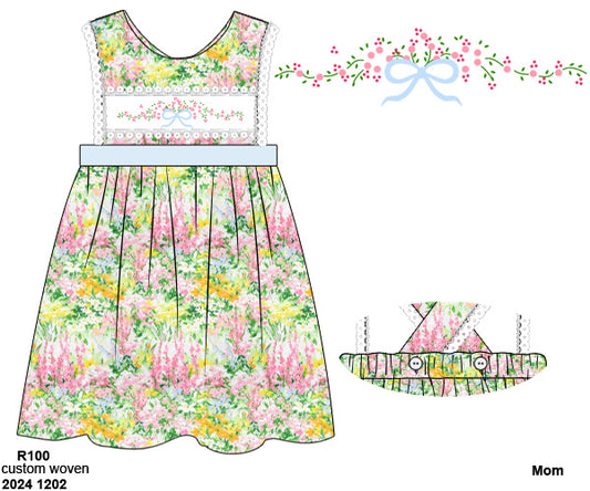 RTS: Calloway Cove- Girls Knit Embroidered Dress