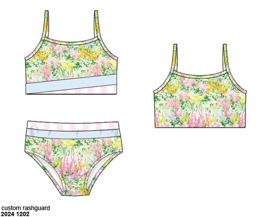 RTS: Calloway Cove- Girls 2pc Rash Guard Swim