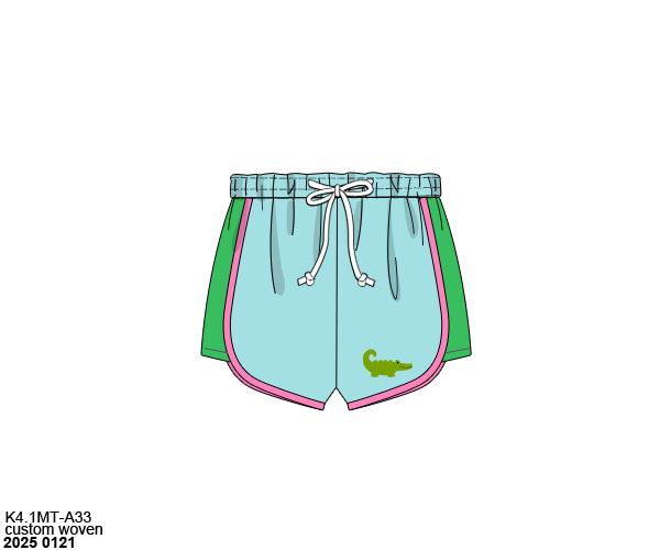 RTS: Later Gator- Boys Woven Swim Shorties