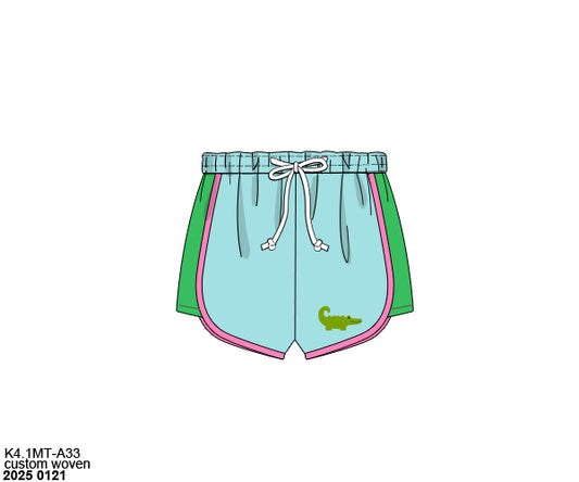 RTS: Later Gator- Boys Woven Swim Shorties
