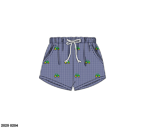 RTS: Green Tractor- Boys Woven Swim Shorties
