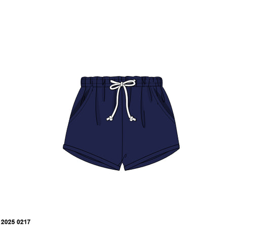 RTS: Boys Knit Bottoms- Navy Shorties