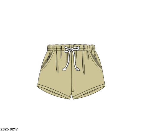 RTS: Boys Knit Bottoms- Khaki Shorties