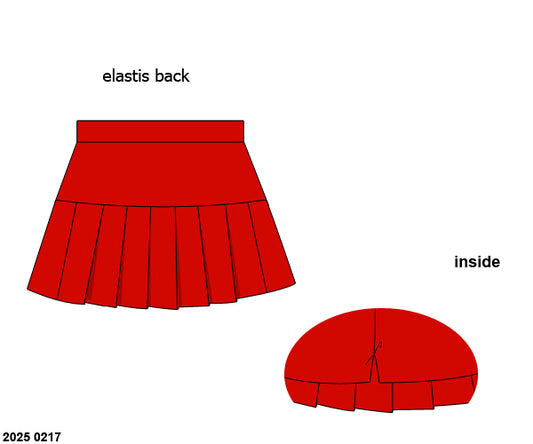 RTS: Girls Bottoms- Knit Red Skort