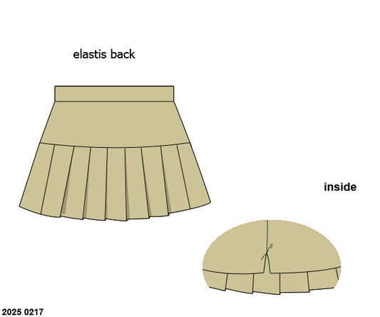 RTS: Girls Bottoms- Knit Khaki Skort