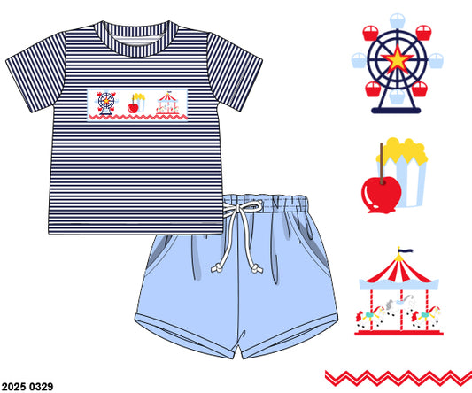 RTS: Carnival Smocks- Boys Knit Shortie Set
