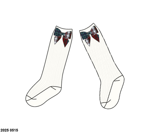 RTS: Christmas Madras- Girls Socks