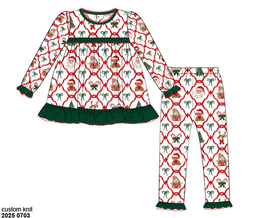 RTS: Fun Lounge- Christmas Eve Trelis Girls 2pc Lounge