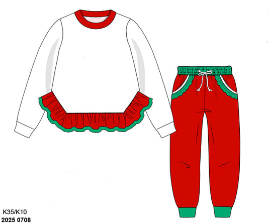 RTS: Jolly Colorblock- Girls Knit Jogger Set (No Monogram)