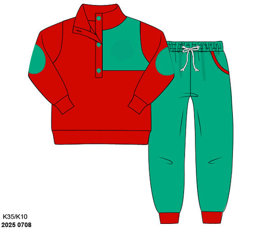RTS: Jolly Colorblock- Boys Knit Jogger Set (No Monogram)
