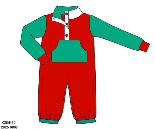 RTS: Jolly Colorblock- Boys Knit Romper (No Monogram)