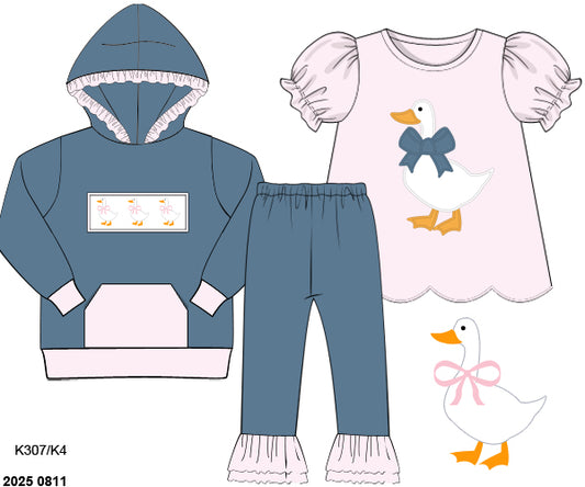 RTS: 3pc Knit Sets- Girls Goose