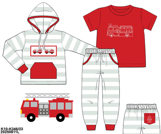 RTS: 3pc Knit Sets- Firetruck