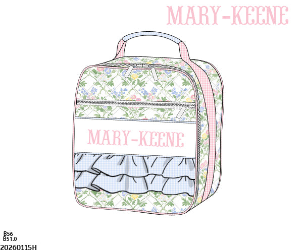 Pre Order 139: Mary-Keene Floral- Smocked Lunchbox