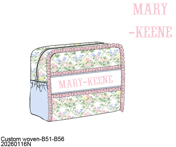 Pre Order 139: Mary-Keene Floral- Smocked Accessory Bag