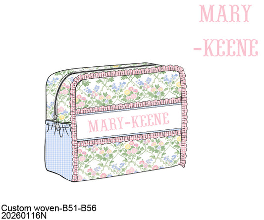 Pre Order 139: Mary-Keene Floral- Smocked Accessory Bag