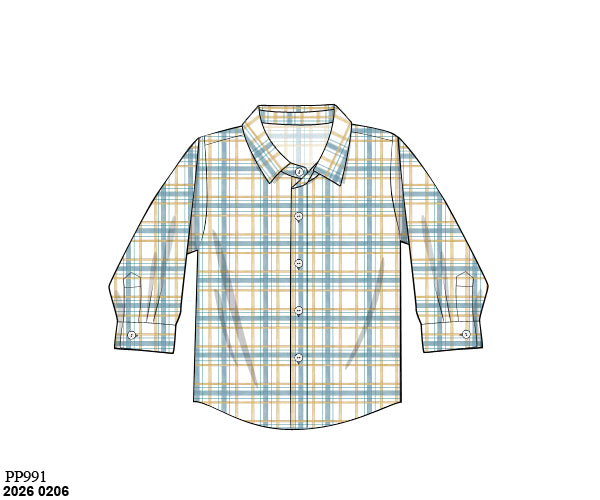RTS: Owen Plaid & Livi Floral- Dad/Mini Woven Button Up Shirt