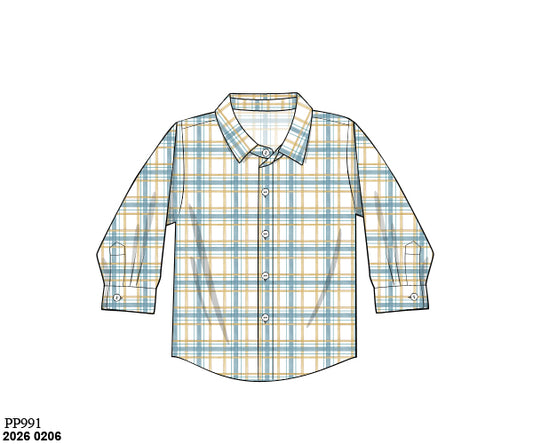 RTS: Owen Plaid & Livi Floral- Dad/Mini Woven Button Up Shirt
