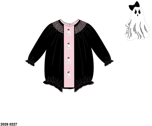 RTS: Gingham Ghost- Girls Velvet Bubble