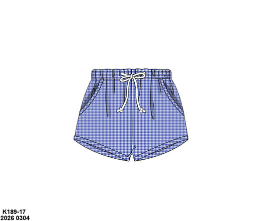 RTS: Chinoiserie Pumpkins- Boys Woven Gingham Shorties