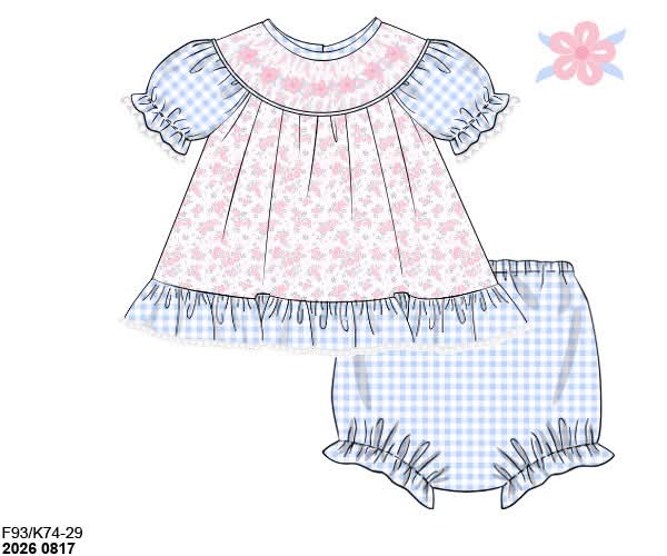 Pre Order 148: Bristol Family- Girls Knit Bloomer Set