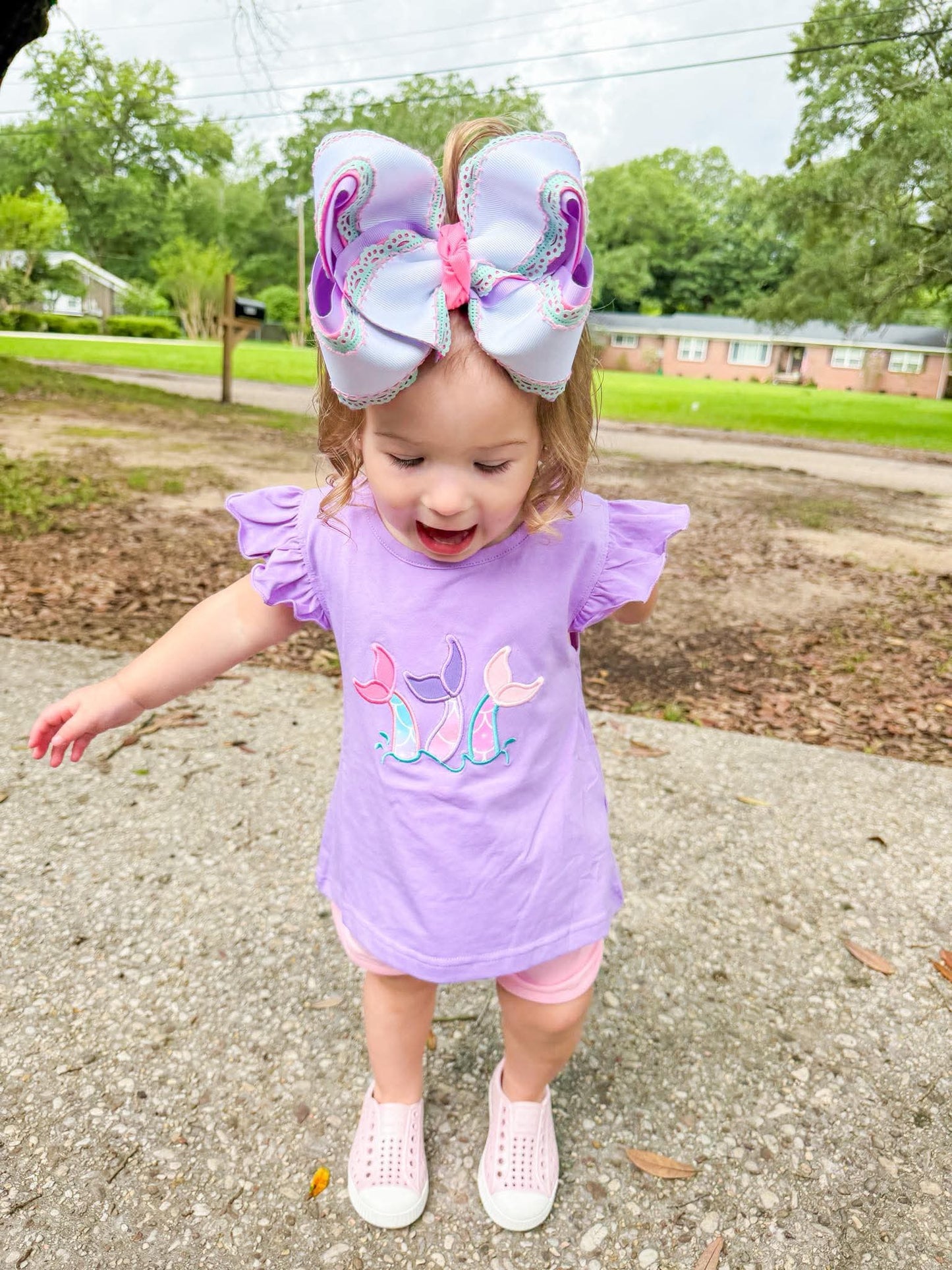 RTS: For the Girls- Mermaid Tails Appliqué Shirt