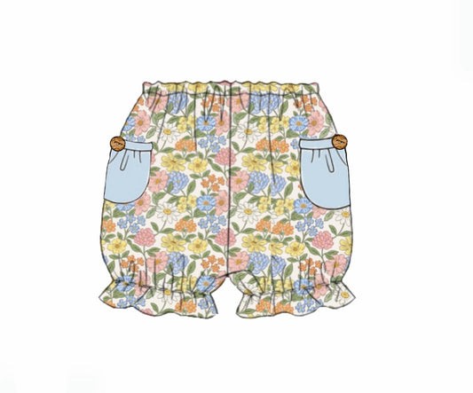 Honey 3: Homestead- Boots: Girls Floral Woven Bubble Short