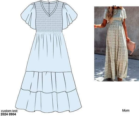 RTS: DEFECT-Redeemed- Mom Woven Maxi Dress