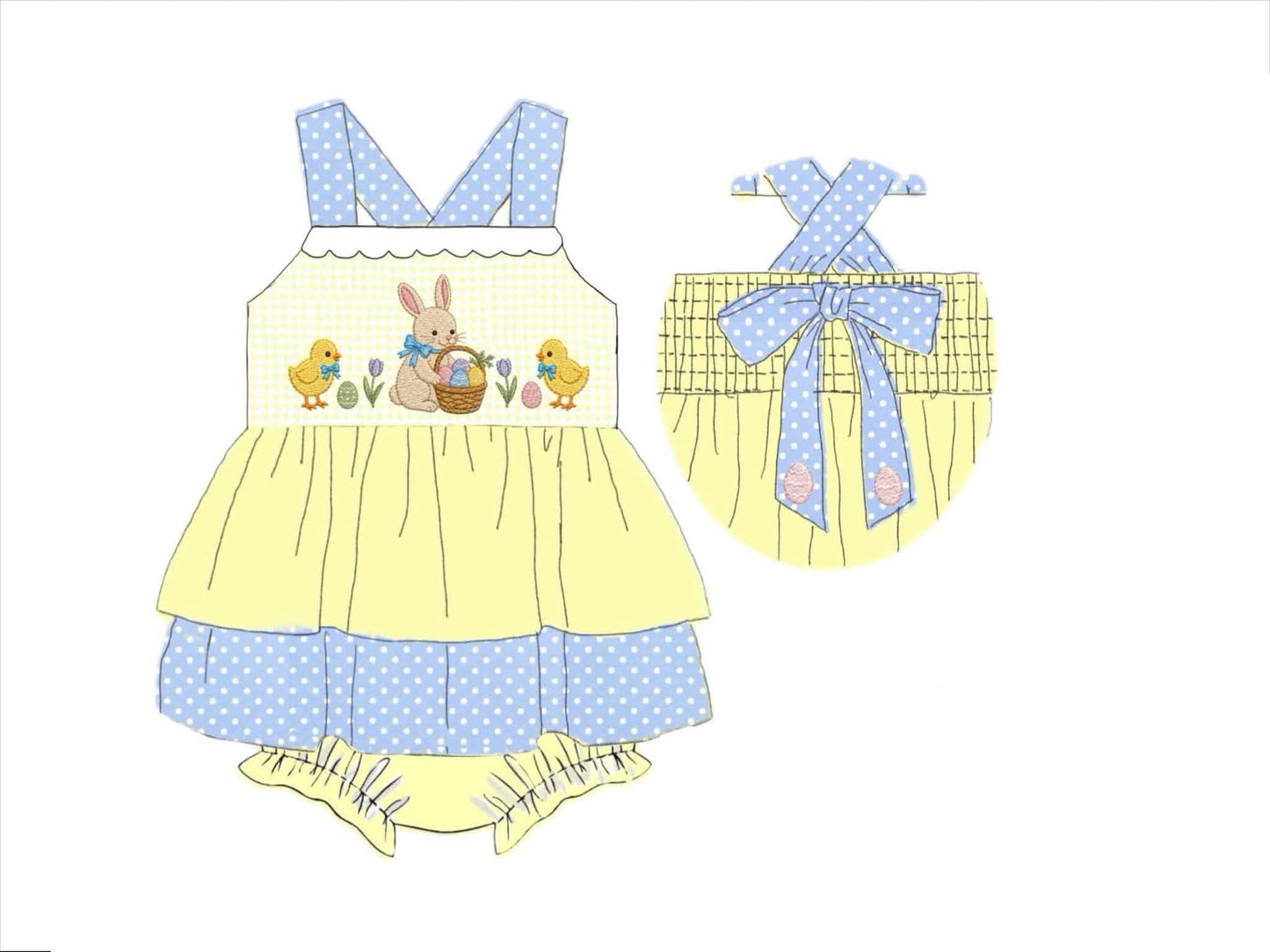 Pre Order 148: Chicks & Bunnies- Girls Knit Bubble