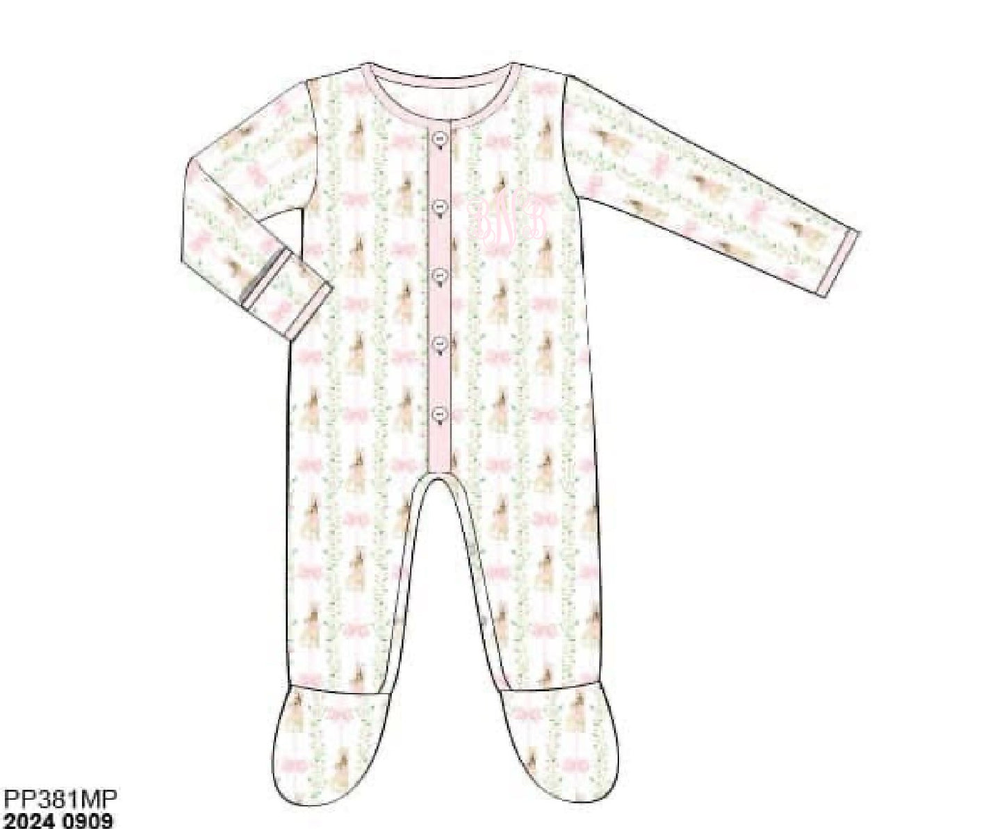 Pre Order 148: Easter Lounge- Girls Bunny Grove Knit 1pc