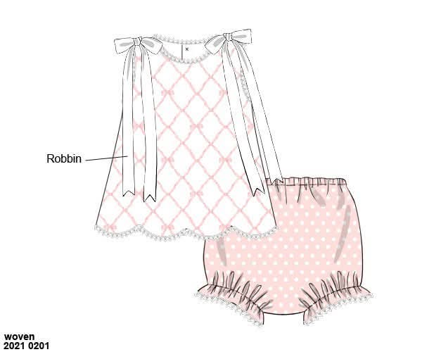 Throwback Pre Order: Girls Only- Ella Beau Knit Bloomer Set