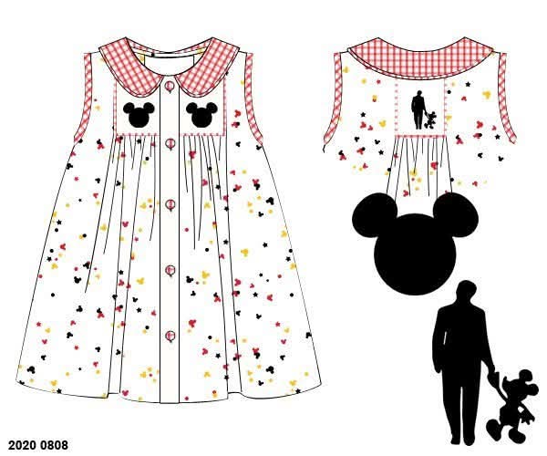 Pre Order 147: Confetti Mouse- Girls Smocked Knit Dress