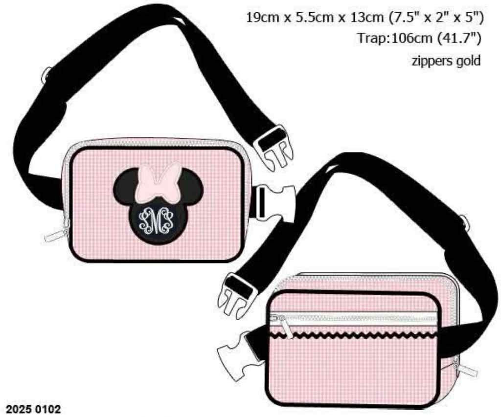RTS: Earrey Mouse- Girls Woven Zipper Bag "SMS"