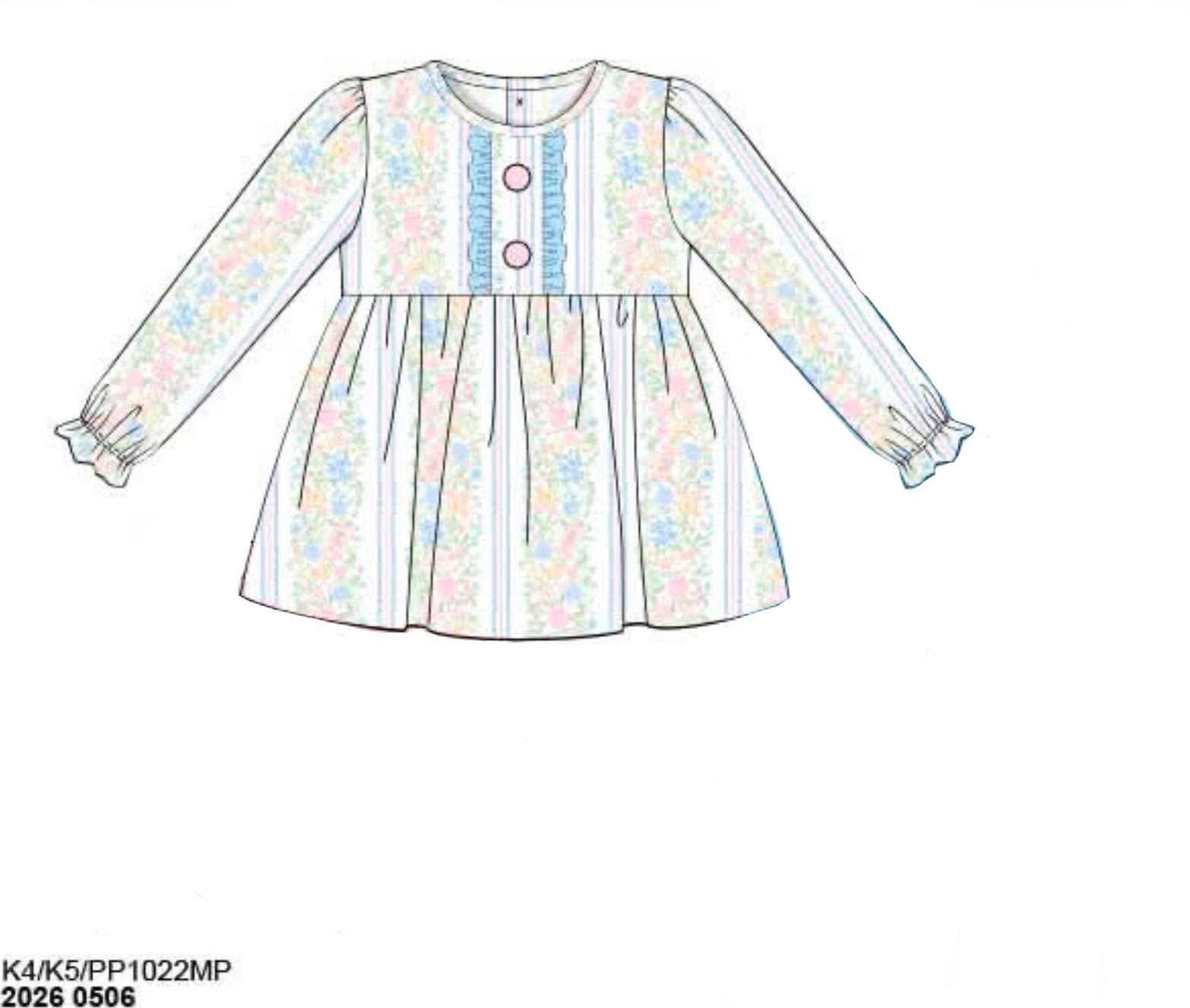 Pre Order 146: Girls Only- Pattie Floral Knit Shirt