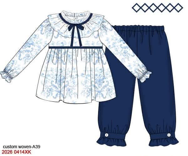 Pre Order 145: Tillie Toile- Girls Knit Bubble Pant Set