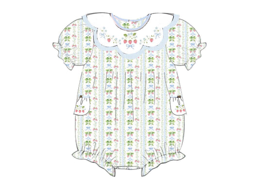 Special Pricing 2.0: Strawberry Wagons- Girls Woven Bubble
