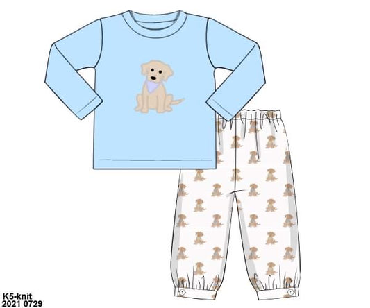 Customer Choice Pre Order 1: Boys Watercolor Puppy Bubble Pant Set