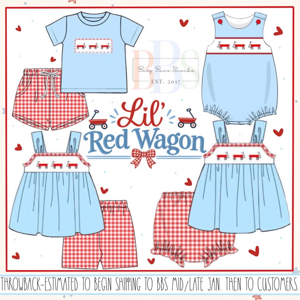 Throwback Pre Order: Lil Red Wagon- Boys Knit Bubble